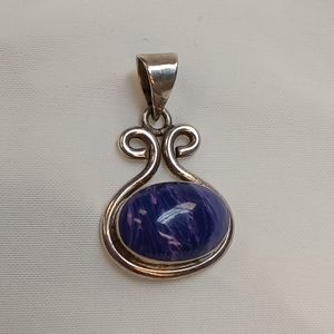 Sterling Silver Purple Stone Pendant